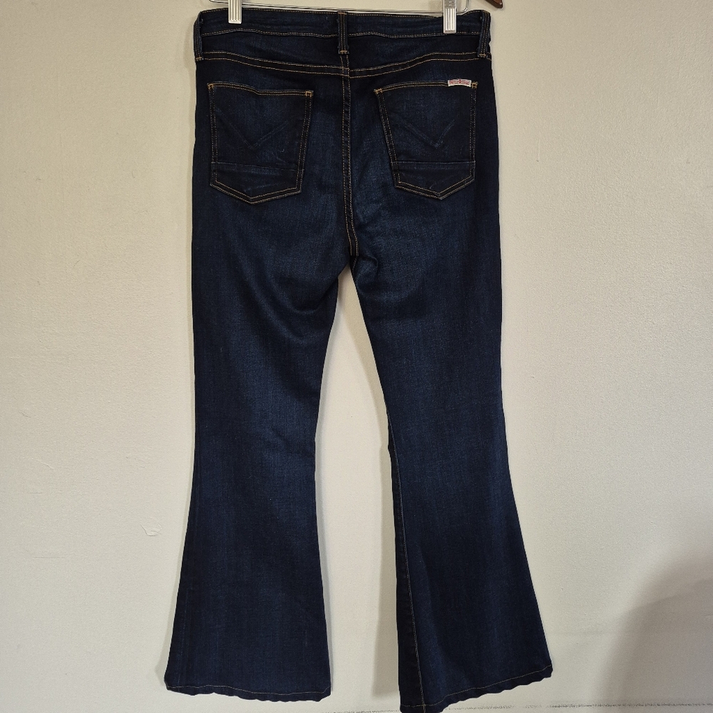 Hudson Flare Stretch Denim Dark Wash Jeans Size 30 - Picture 5 of 9